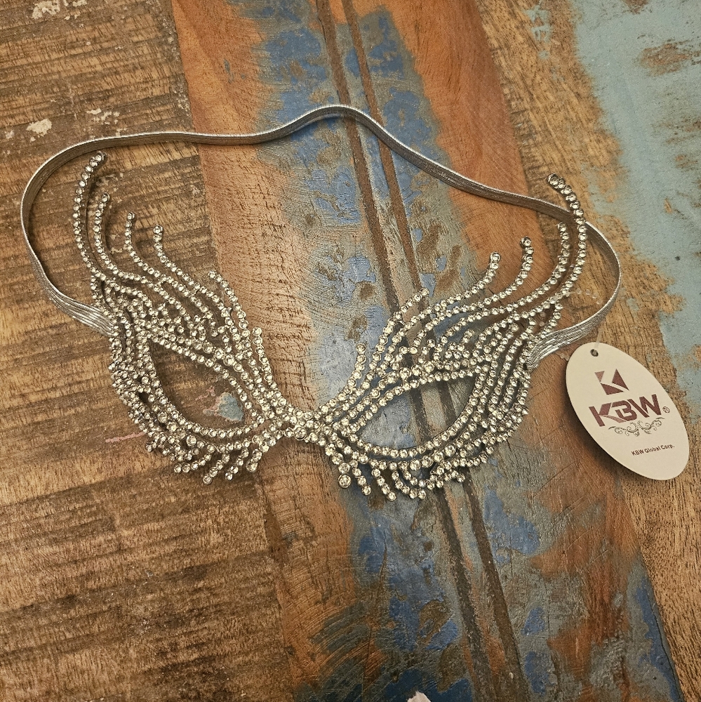 NWT Crystal Masquerade Mask & Snake/Forest Mask - two masks